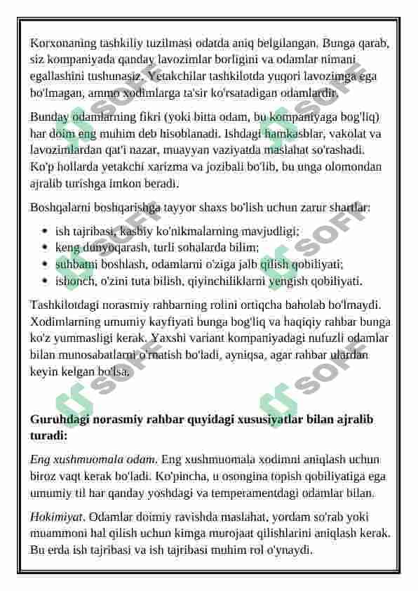 Rahbarlik va yetakchilik referat 3