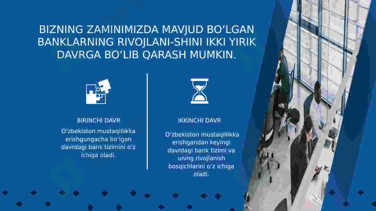 O’zbekiston respublikasi bank tizimining rivojlanish bosqichlari 3
