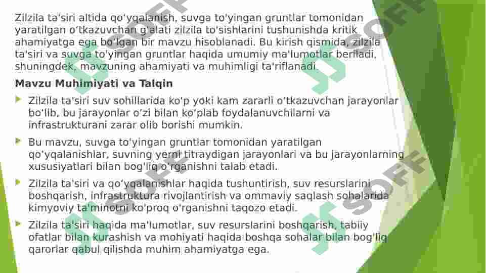 Suvga to'yingan gruntlarning zilzila ta'sirida qoʻyqalanishi. 3