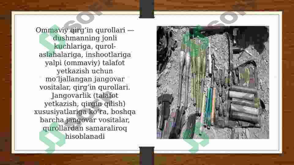 Aholini ommaviy qirg'in qurollaridan himoya qilish 3