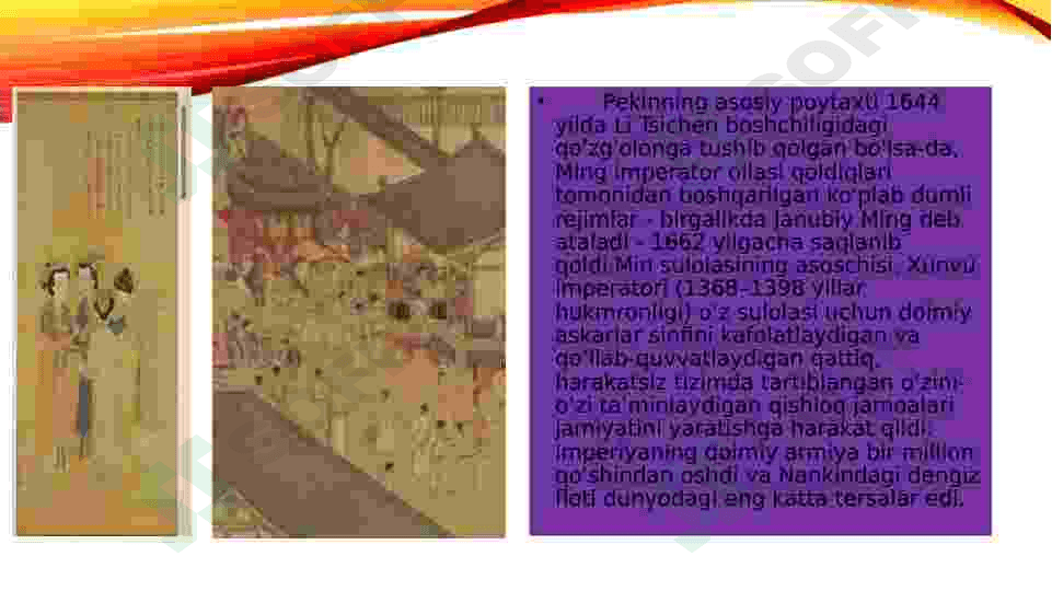 Taqdimot Xitoy MIN Sulolasining davrida 3