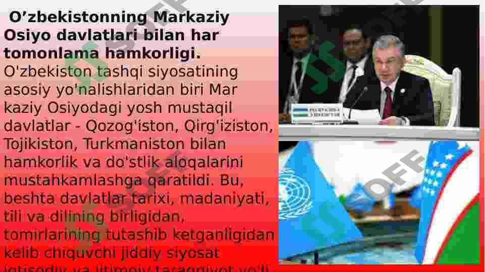 O'zbekistonning Markaziy Osiyoda tinchlik va barqarorlikni ta'minlash borasida olib borgan siyosati 3