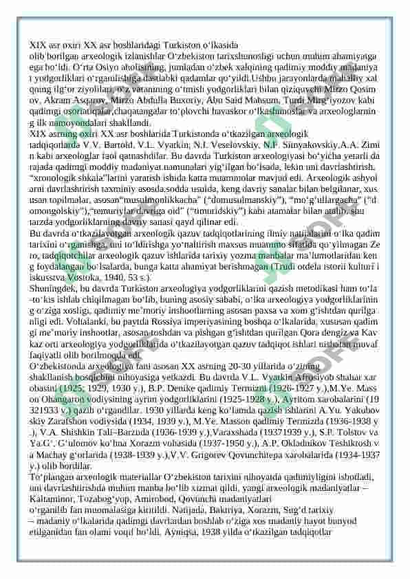 XX ASRNING 80-90 YILLARIDA O'ZBEKISTON ARXEOLOGIYASI 3