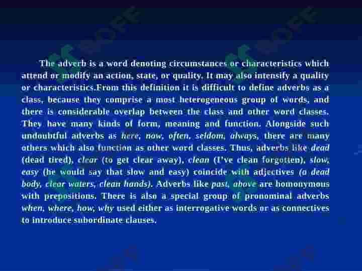 The Adverb 3