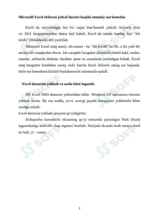 Excel dasturida matematik masalalar yechish 3
