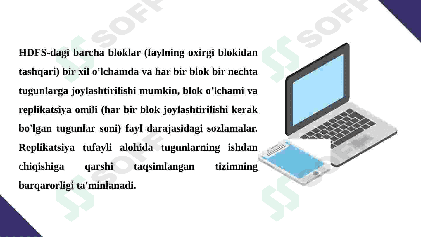 Hadoop ekosistemasi. Ma’lumotlarni massiv saqlash saqlash 3