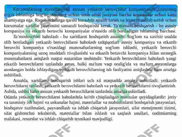 Yetkazib beruvchilarni tanlash va reytingni hisoblash 3
