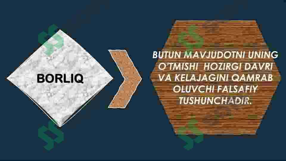BORLIQ VA YO'QLIK DIALEKTIKASI 3