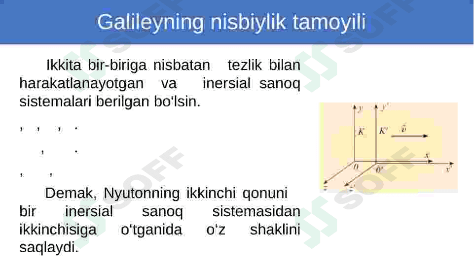 Maxsus nisbiylik asoslari. Tezliklarning qo'shishning relyativistik qonuni 3