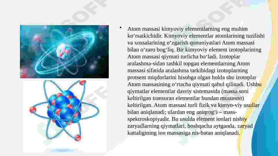 Atom massa va molekulyar massa 3
