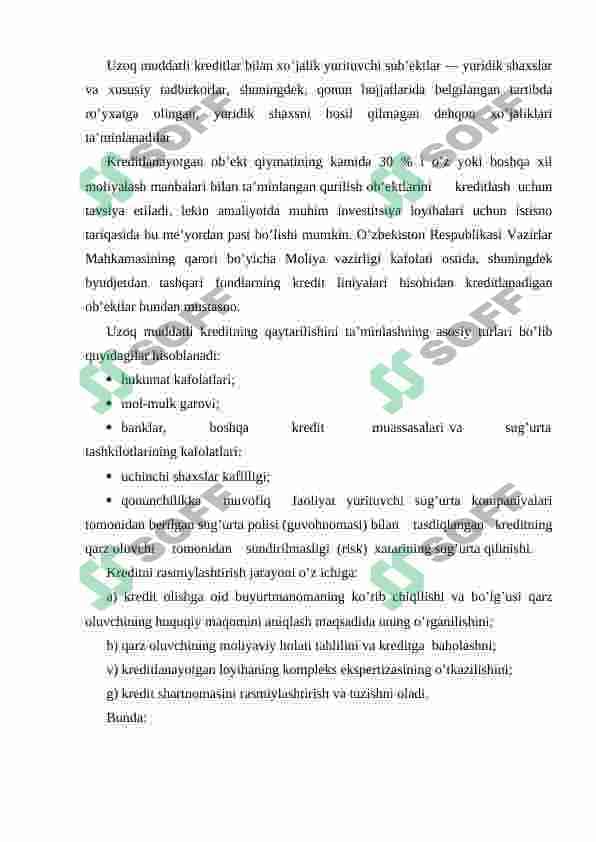 Investitsiya faoliyatini kreditlash 3
