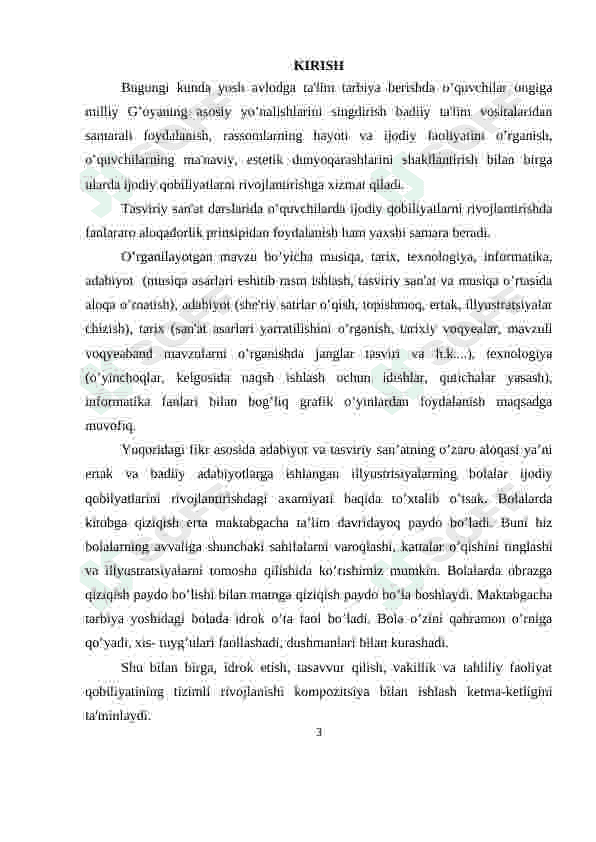 KREATIV PEDAGOGIKA FANINI O‘QITISHDA O‘QUVCHILARNING IJODIY FAOLIYATI VA UNING TUZILISHI. 3