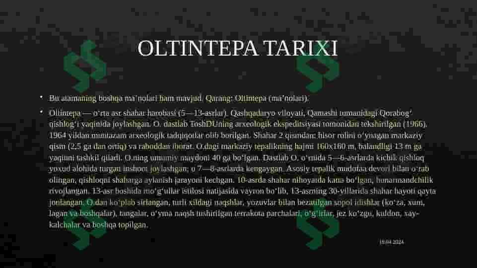 OLTINTEPA manzilgohi 3