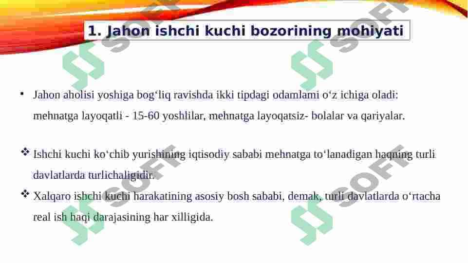 Ishchi kuchining xalqaro bozori 3