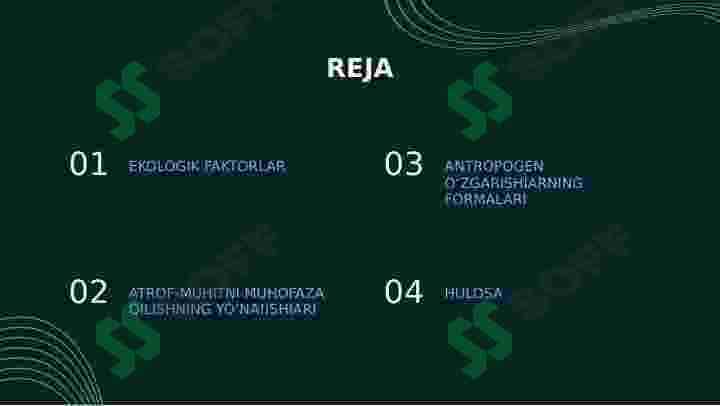 ANTROPOGEN O'ZGARISHLAR, ULARNING SINFLANISHI VA FORMALARI. 3