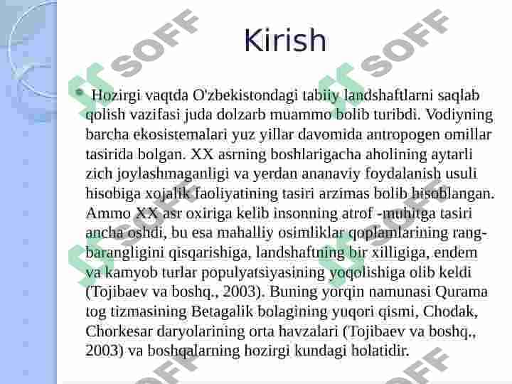 Oʻzbekistonda tarqalgan asalshirali oʻsimliklar slayd 3