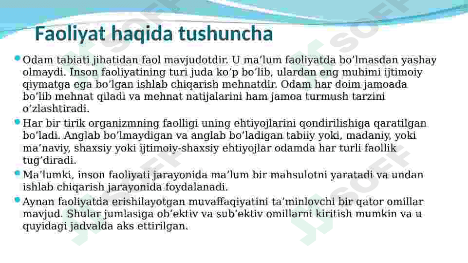 FAOLIYAT VA MOTIVATSIYA 3