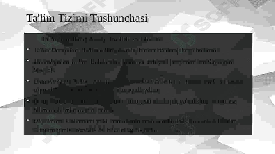 Ta’lim tizimi va uni boshqarish asoslari va ta’lim muassasasi rahbarining shaxsiy sifatlari. 3