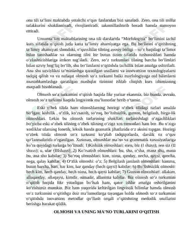 Olmosh so'z turkumini o'qitish metodikasi 3