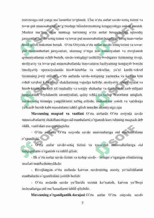 orta osiyoda orta asrlarda savdo munosabatlari 3