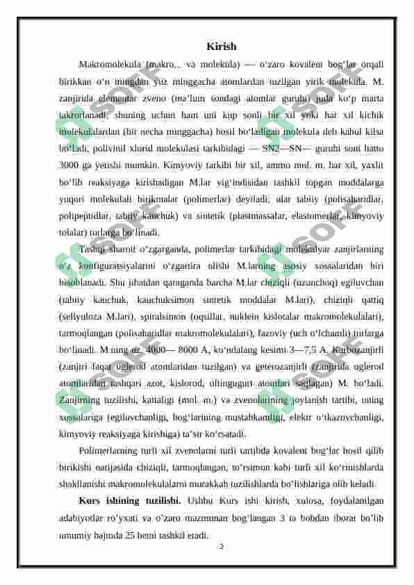 Eritmadagi maromolekula o'lchami va shaklini aniqlash 3