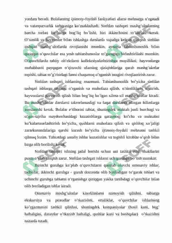 Darsdan va sinfdan tashqari mashg’ulotlar 8 betdan iborat 3