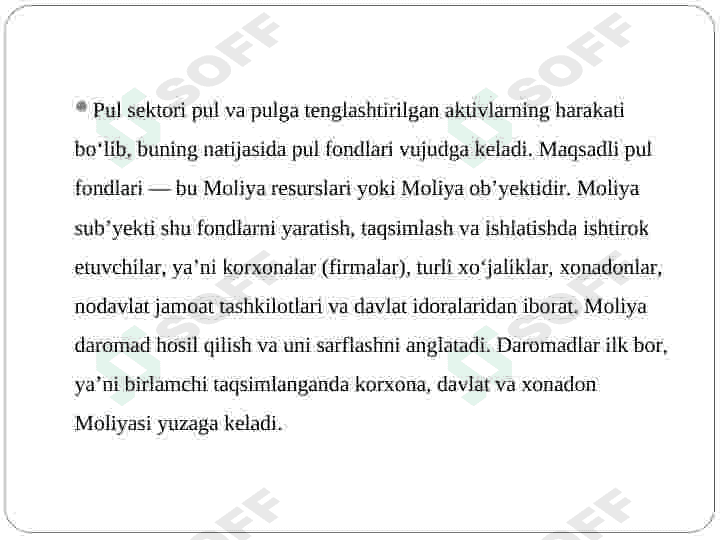 Moliya tizimining sohasi va bo'g'inlari 3