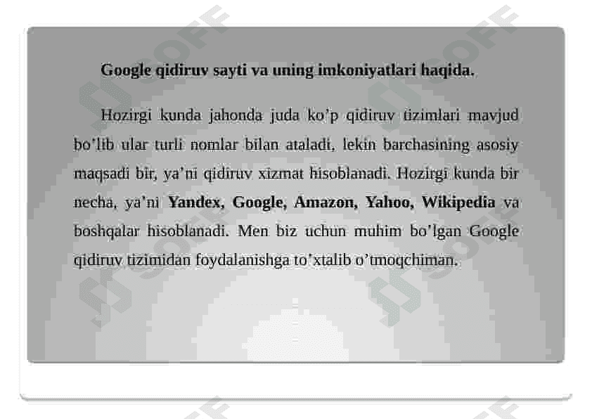 Google Search va uning imkoniyatlari 3