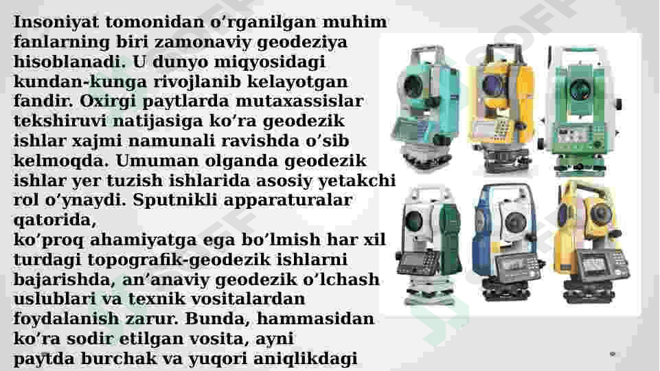 Elektron taxeometrlar va ularning klassifikatsiyasi 3