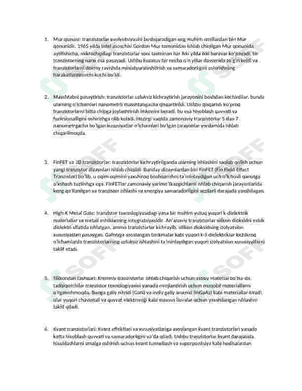 Tranzistirlarning zamonaviy texnologik evolyutsiyasidagi o‘rni 3