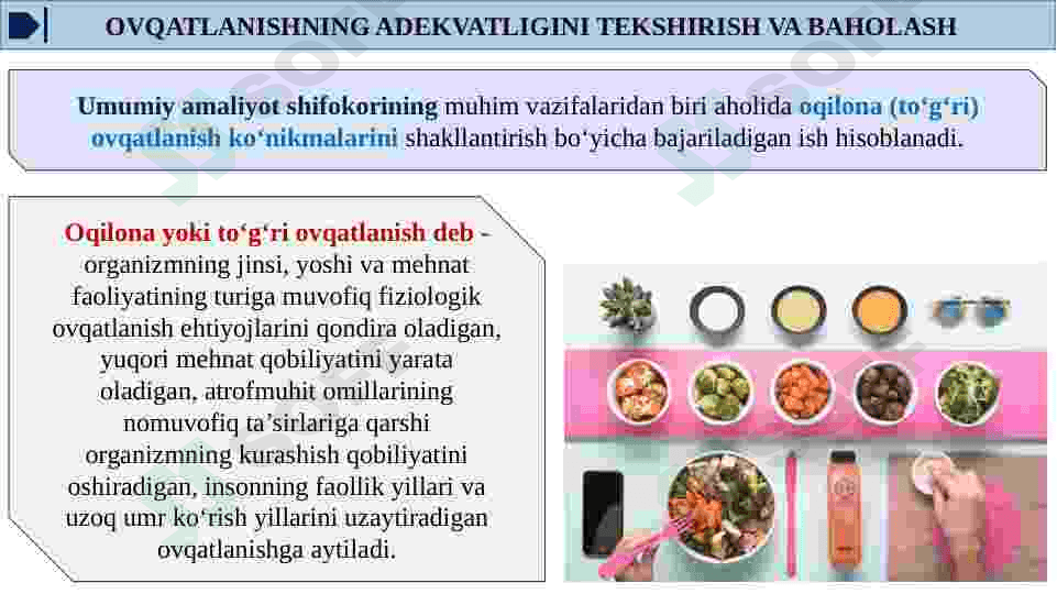 OVQATLANISHNING ADEKVATLIGINI TEKSHIRISH VA BAHOLASH 3