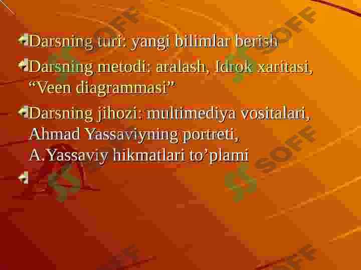 Ahmad Yassaviy hayoti va ijodi 3