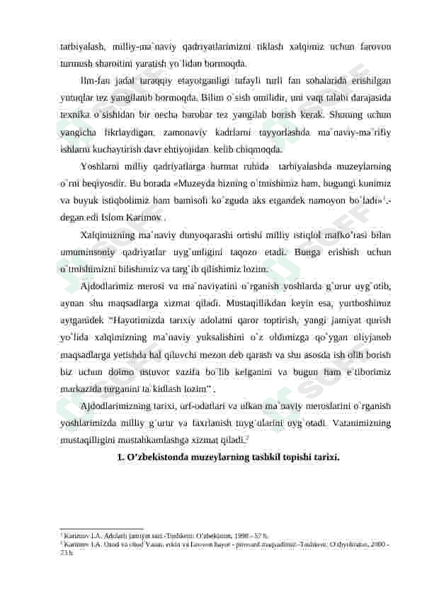 Mustaqillik yillarida Andijon viloyati tarixi va madaniyati muzeyining faoliyati 3