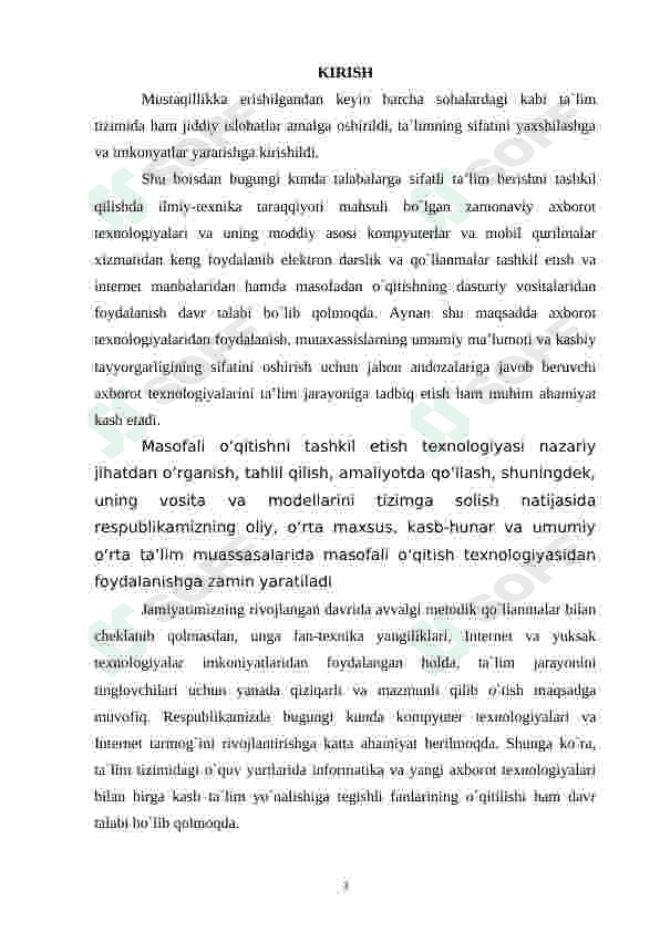 Masofaviy ta’lim va uni amalga oshirish texnalogiyalari 3