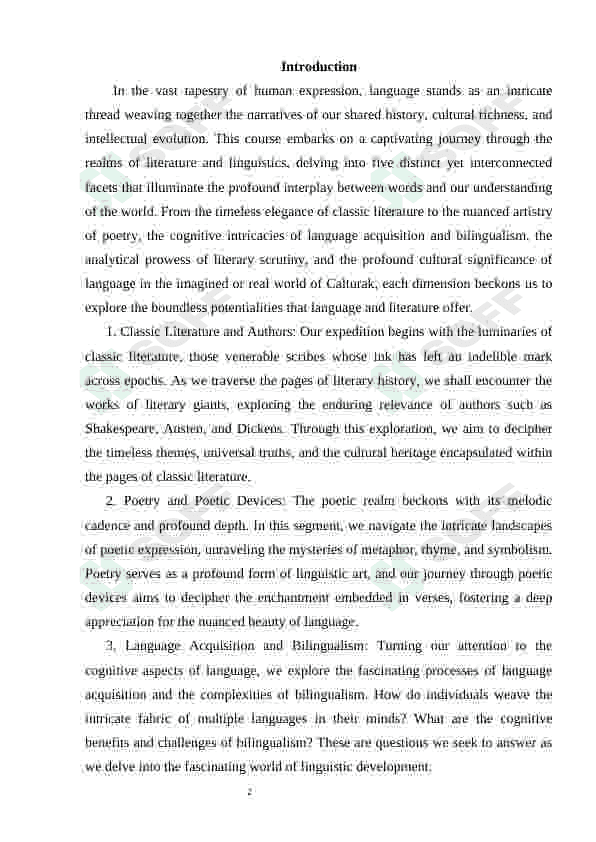 Literature and Language 3