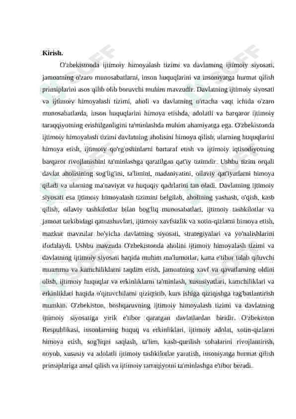 O`zbekistonda aholini ijtimoiy himoyalash tizimi va davlatning ijtimoiy siyosati 3