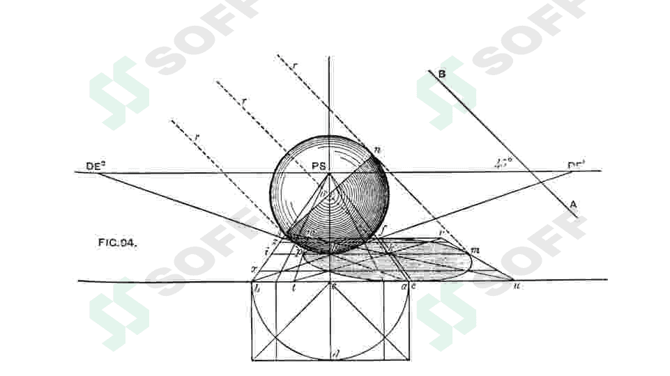 Ortogonal proyeksiyalarda soyalar. Yorug‘lik nurining yo’nalishi. Nuqta, to’g’ri chiziq va shaklning o’z va tushuvchi soyalari. Geometrik jismlar va arxitektura detalining soyasi. 3