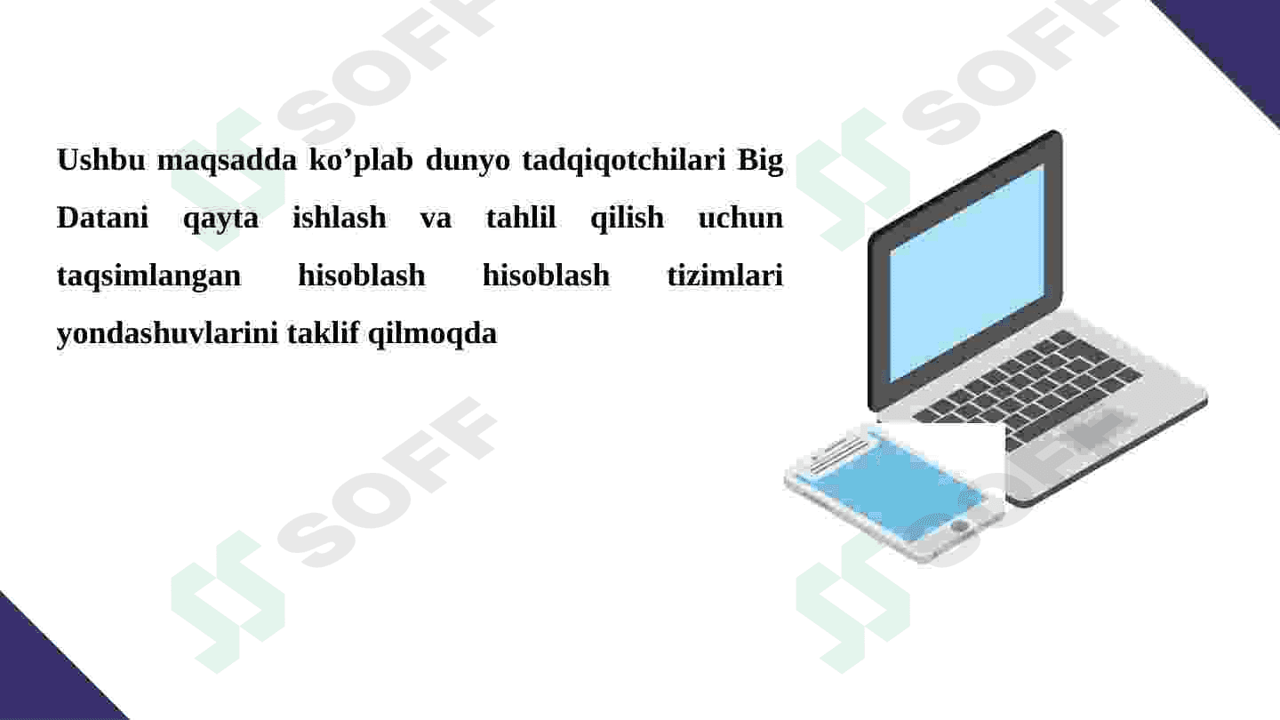Big Data ni saqlash va uni qayta ishlashda taqsimlangan va parallel hisoblash yondashuvlari 3