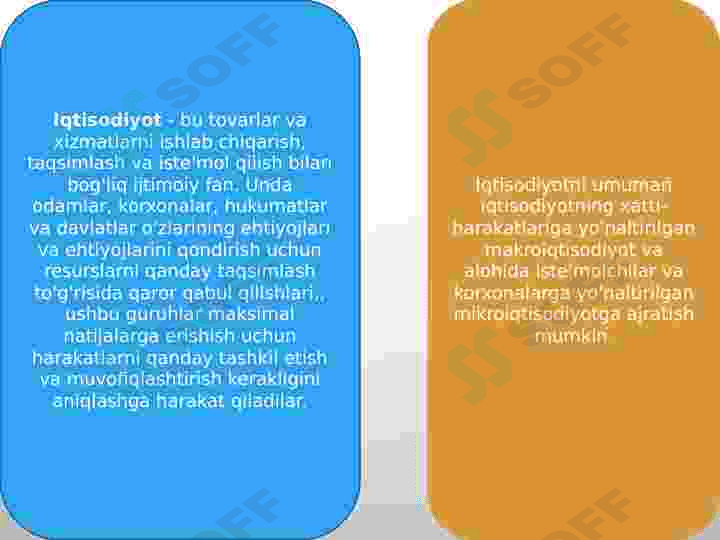 Iqrisodiyot. Obzor turlari iqtisodiy ko'rsatkichlar 3
