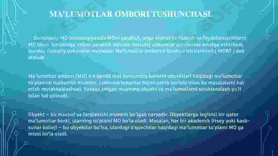 MS Access da ma’lumotlar omborini tashkil etish 3
