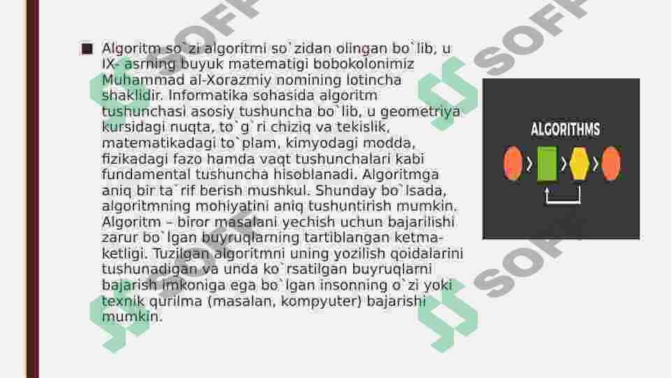 Algoritmlash va dasturlash asoslari. 3