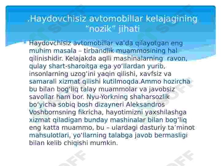 Haydovchisiz avtomabillar 3