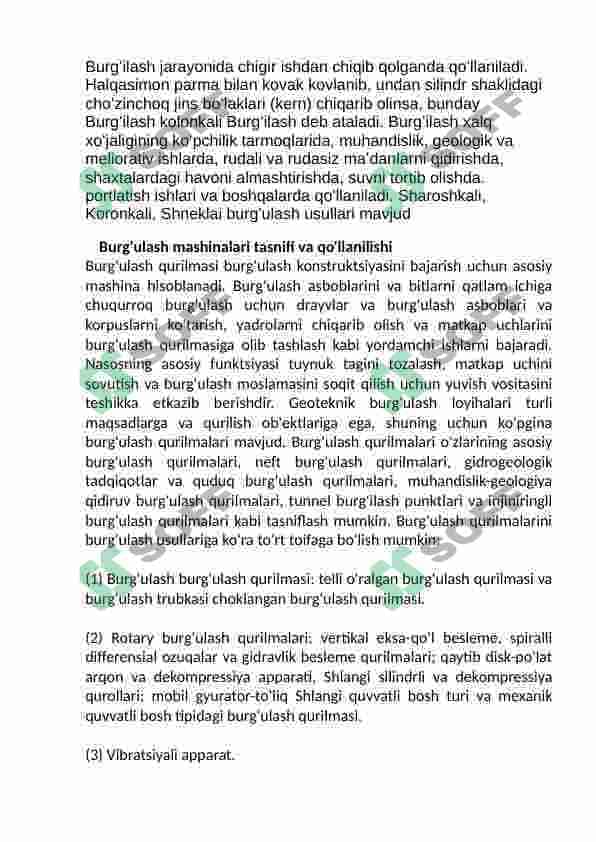 Burg'ilash mashinalari rivojlanishi holati va yo'nalishlari 3