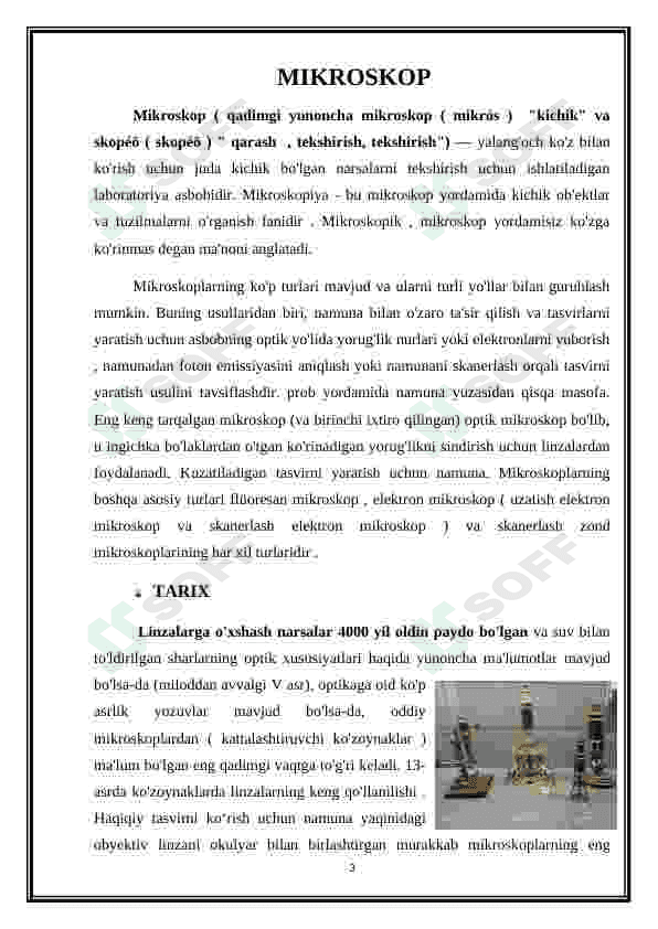 Mikroskop. Mikroskop bilan ishlash qoidasi. Vaqtinchalik preparat tayyorlash 3