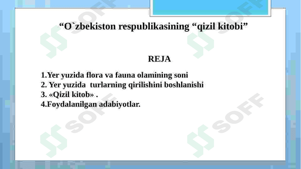 Oʻzbekiston respublikasi qizil kitobi 3