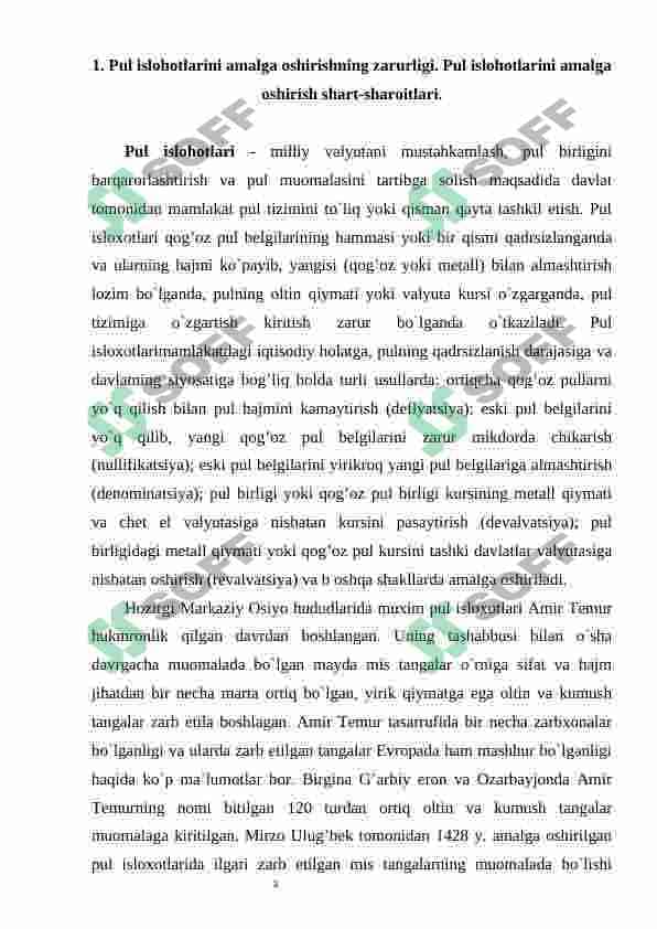 Pul islohotlari Pul islohotlari 3