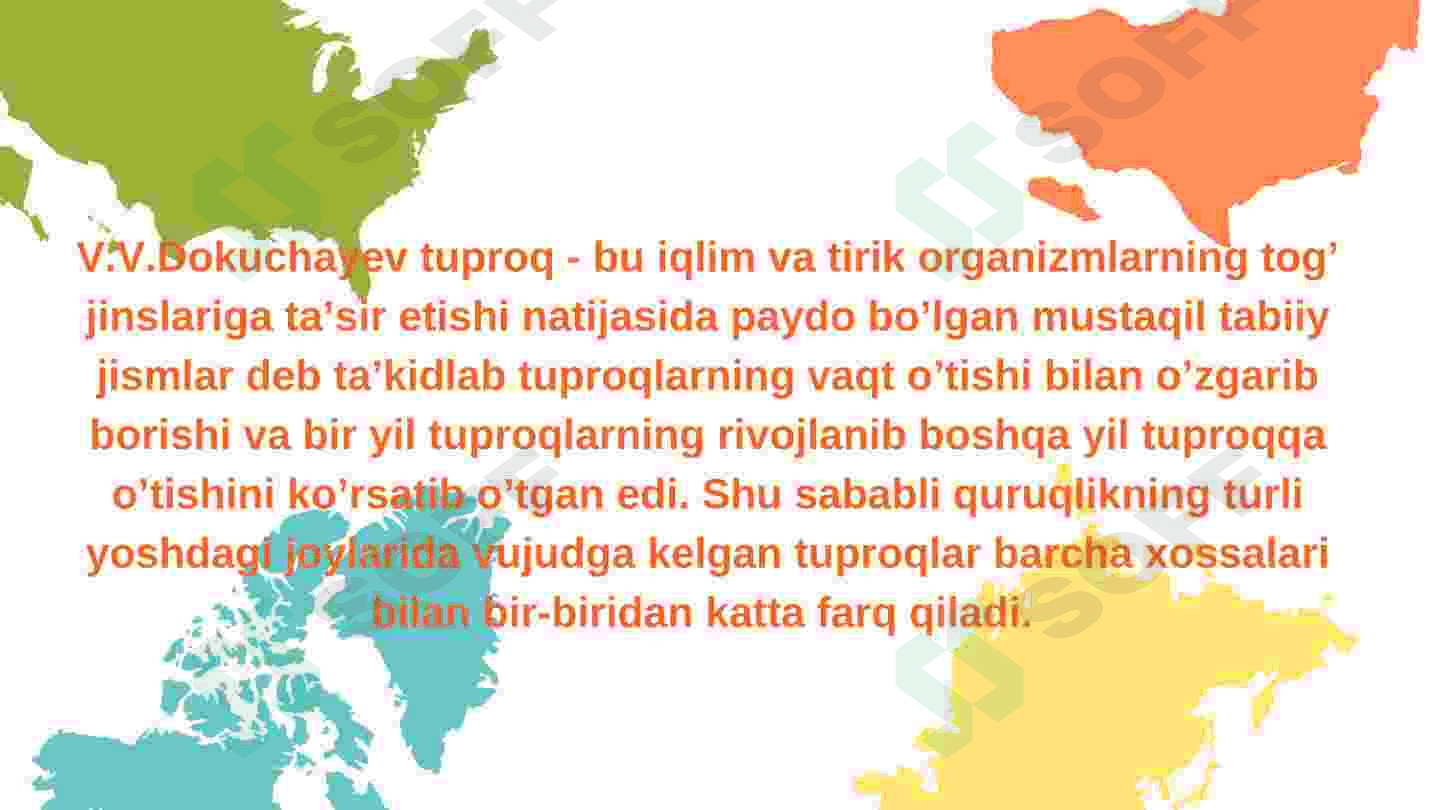 Dunyo  tuproqlarini mintaqalarda tarqalishi 3