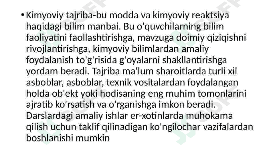 Kimyo darslarida talabalarning amaliy faoliyati ko'nikmalarini shakllantirish 3