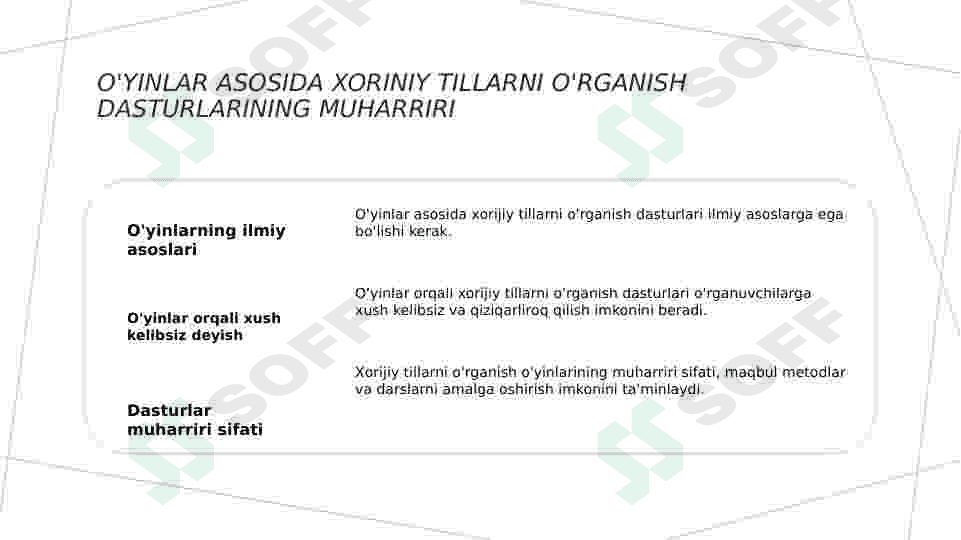 Xorijiy tillarni o'rganishda o'yinga asoslangan dasturlar haqida 3