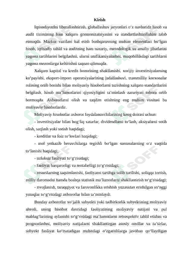 Korxona operatsion faoliyatining tahlili va uning muhim jihatlari. 3